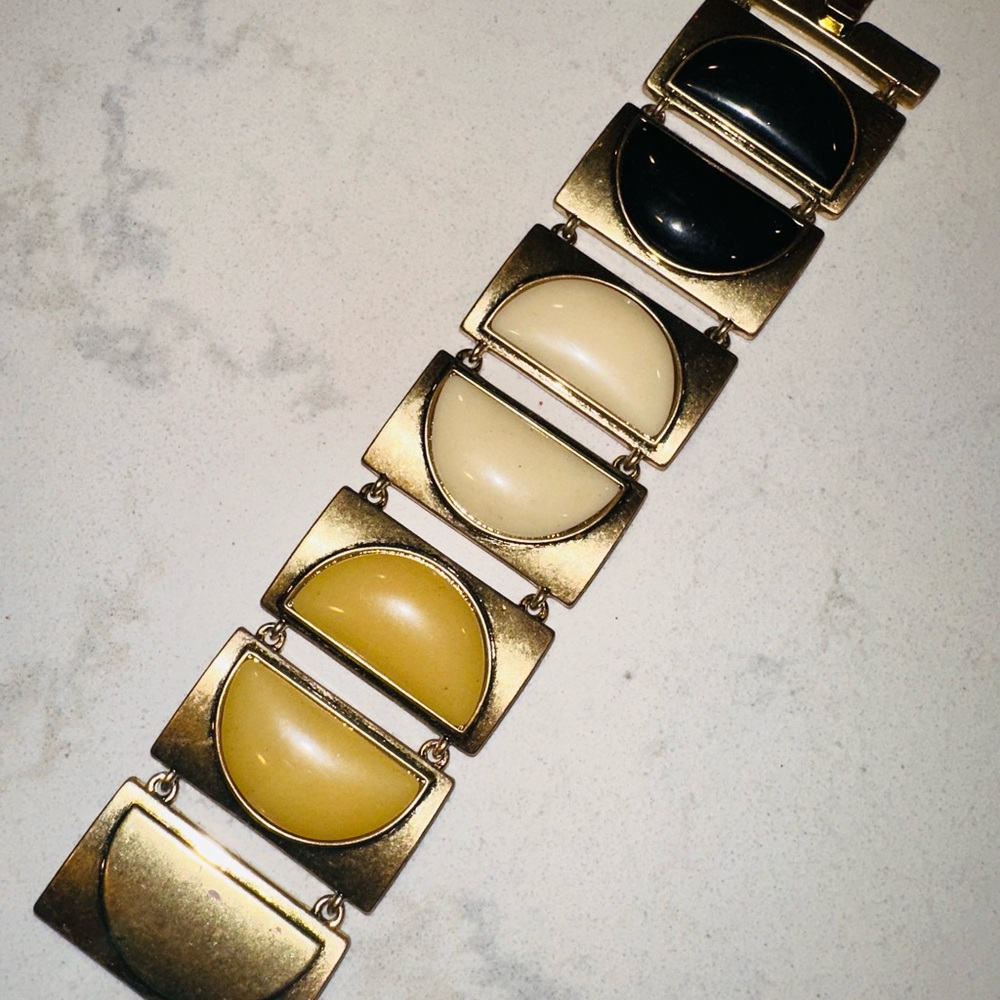 Jewelmint Gold and Black Enamel Bracelet - Picture 2 of 5